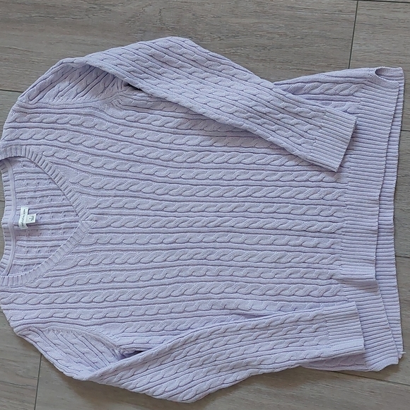 CROFT & BARROW Woman Longsleeve Lavender V-Neck Pullover Sweater Size Small - Picture 3 of 12